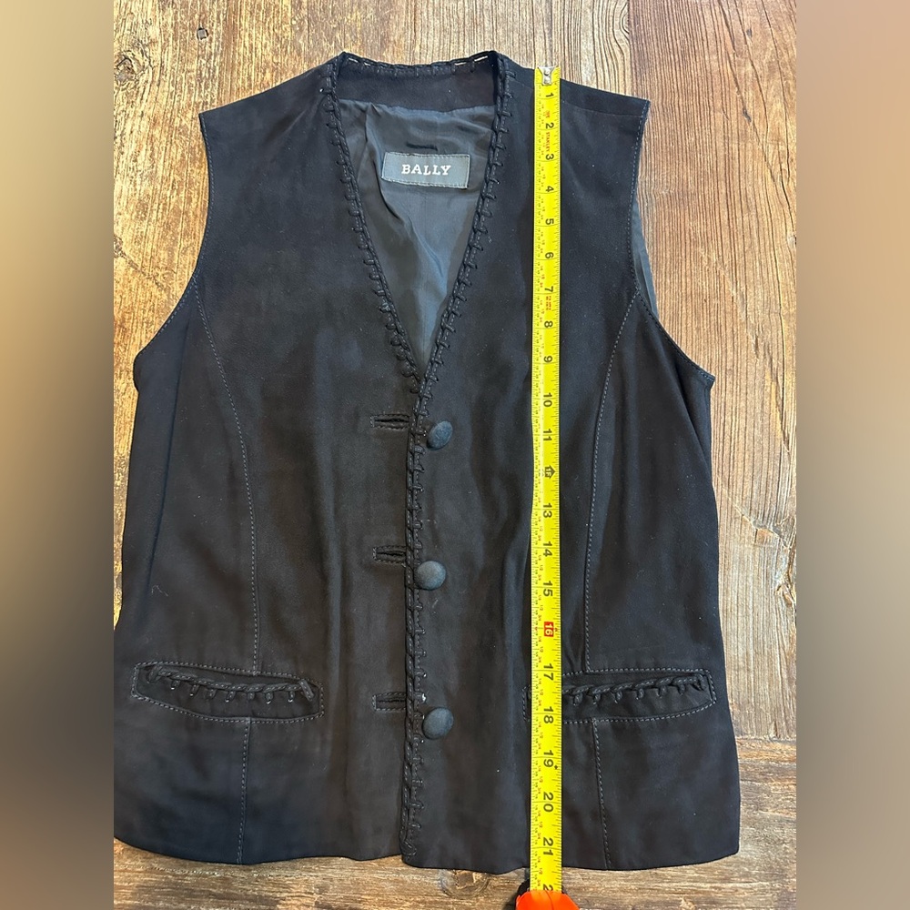 Vintage BALLY leather black vest - Picture 5 of 11